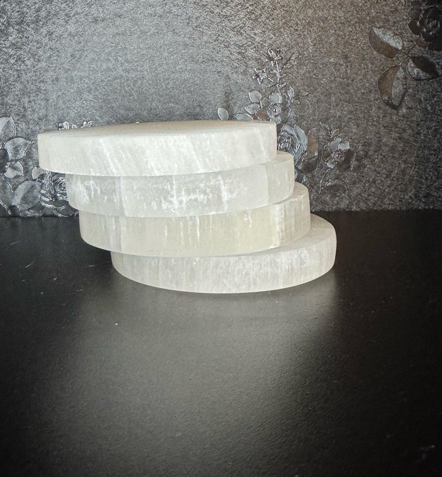 Selenite Coasters