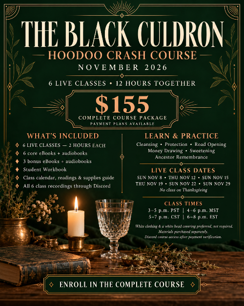 🕯️ Hoodoo Crash Course | 6 LIVE Classes + 6 eBooks + 6 Audiobooks + 3 Bonus Books & Audiobooks