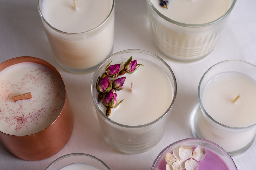 Soy Candles, Assorted Handmade Scented Candles in Glass